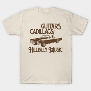 Guitars Cadillacs Hillbilly Music / Country Retro Style T-Shirt
